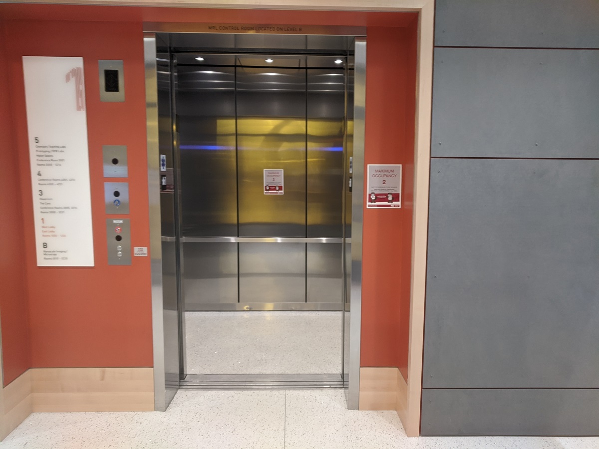 open elevator door